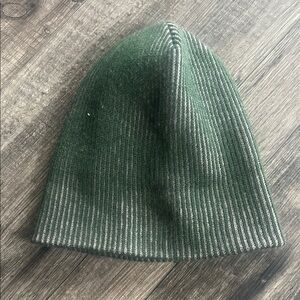Stylish Green and Gray Striped Beanie
